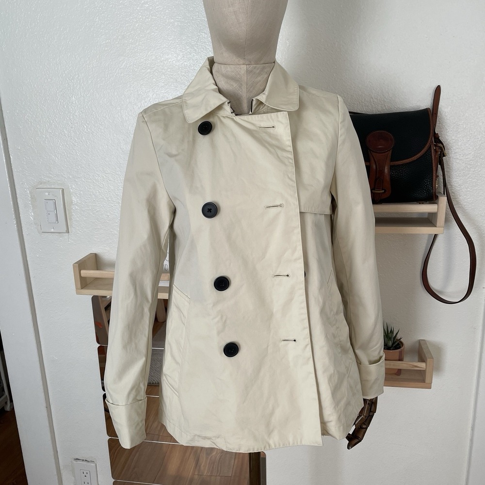 Everlane XS Swing Trench Coat Ivory‎ Short Jacket
